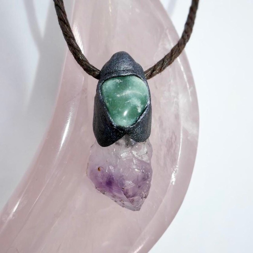 Clay Amethyst Necklace